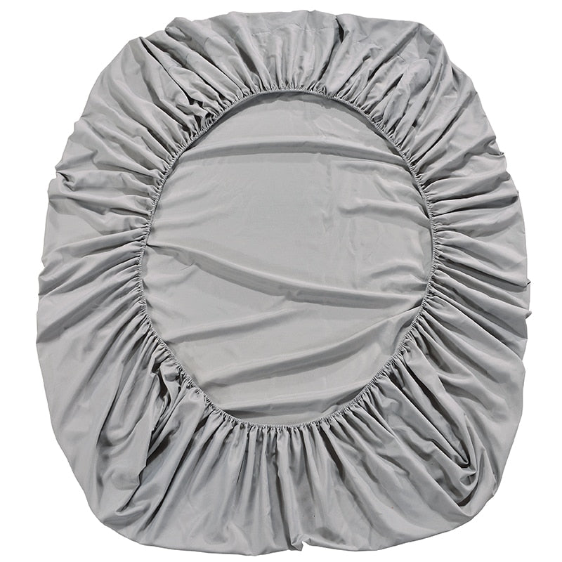Soft Fitted sheet With Elastic Band solid Bed Sheet Cover