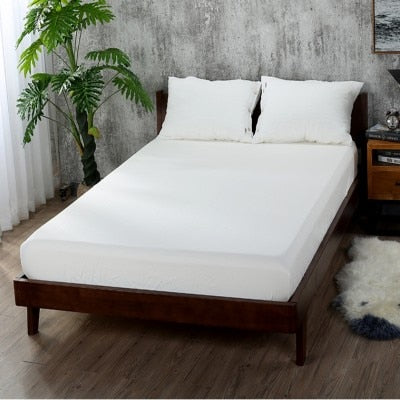 Soft Fitted sheet With Elastic Band solid Bed Sheet Cover