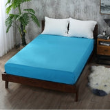 Soft Fitted sheet With Elastic Band solid Bed Sheet Cover