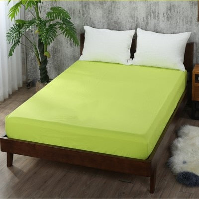 Soft Fitted sheet With Elastic Band solid Bed Sheet Cover
