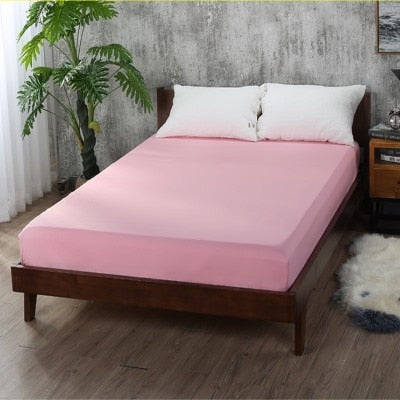 Soft Fitted sheet With Elastic Band solid Bed Sheet Cover