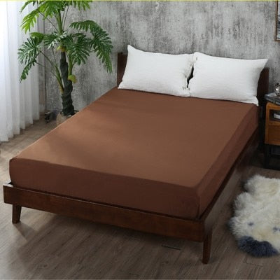 Soft Fitted sheet With Elastic Band solid Bed Sheet Cover