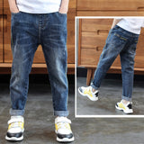 4-13 Years Boys Clothes Slim Straight Jeans