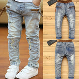4-13 Years Boys Clothes Slim Straight Jeans