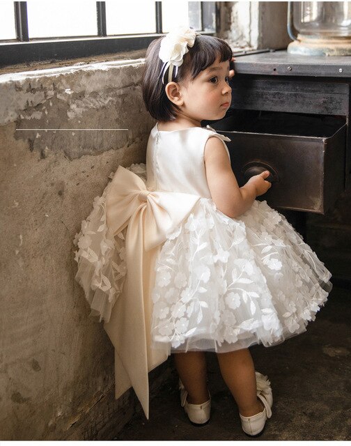 Floral Baptism Dress for Girls