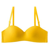 Invisible Strapless Seamless Underwear 1/2 Cup Bra