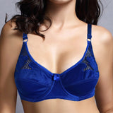 Hollow embroidery Support Underwired Floral Bra
