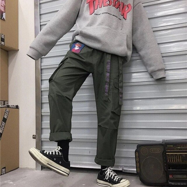 Hip Hop Women Cargo Pants High Waist