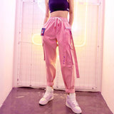 Hip Hop Women Cargo Pants High Waist