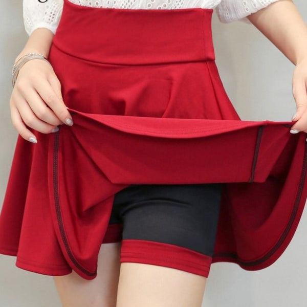 A Line Sun High Waist Pleated Skirt Female