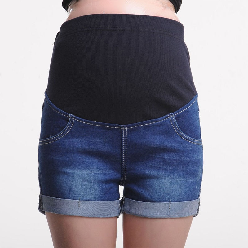 Summer Maternity Short Pregnant Denim Jean Mommy Clothing Pregnancy