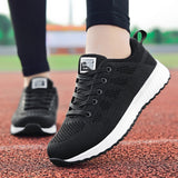 Mesh Lace Up Flat tennis Shoes