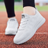 Mesh Lace Up Flat tennis Shoes