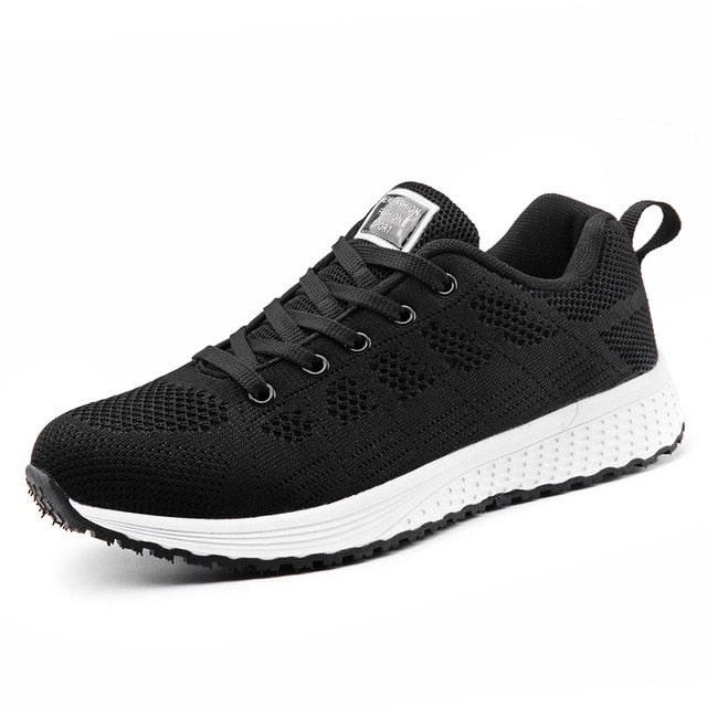 Mesh Lace Up Flat tennis Shoes