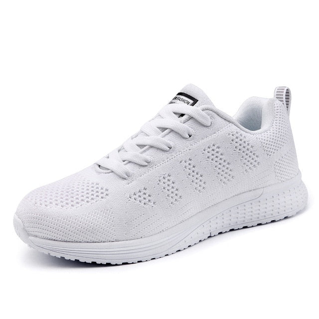 Mesh Lace Up Flat tennis Shoes