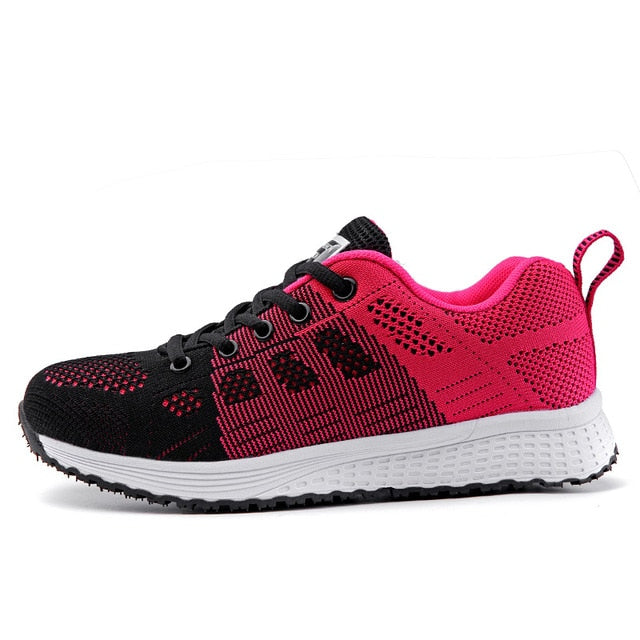 Mesh Lace Up Flat tennis Shoes