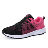 Mesh Lace Up Flat tennis Shoes