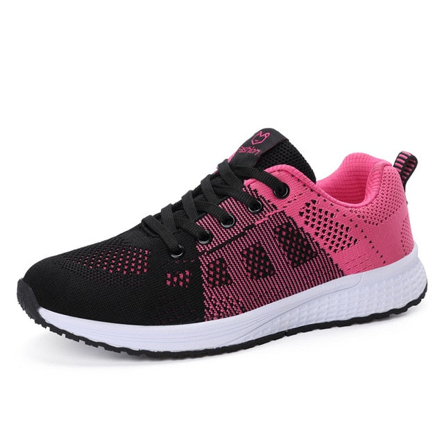 Mesh Lace Up Flat tennis Shoes