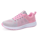 Mesh Lace Up Flat tennis Shoes