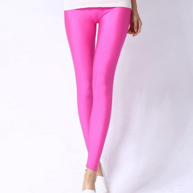 Women Shiny Casual Leggings