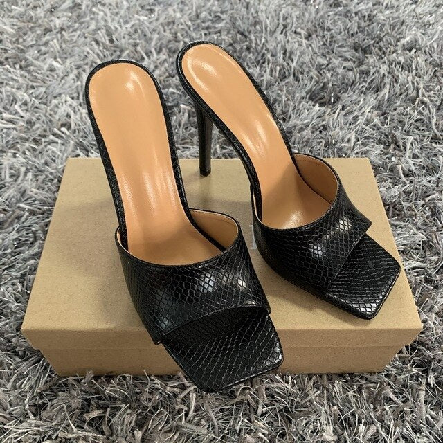 Women Pumps Square Toe Ladies Heel