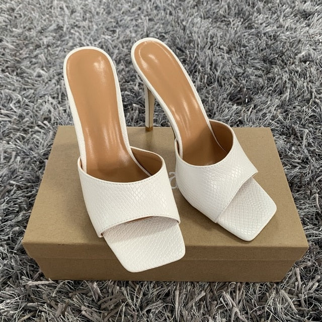 Women Pumps Square Toe Ladies Heel