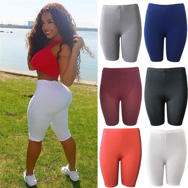 Half High Waist Quick Dry Skinny Bike Shorts