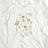 Mozuleva 2020 Casual Loose Food Printed White Women T-shirt Cotton Female t shirt Summer Top Tees Round-neck Short Sleeve Tops
