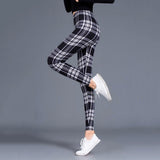 Sexy Elengant Plaid Leggings