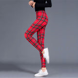 Sexy Elengant Plaid Leggings