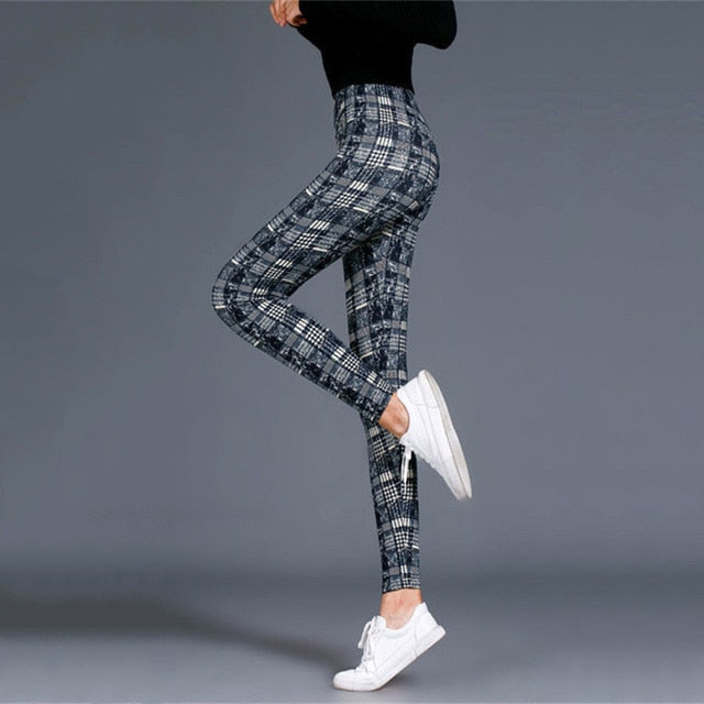 Sexy Elengant Plaid Leggings