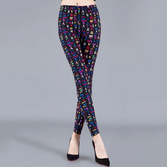 Women Colorful Digital Print Sexy Leggings