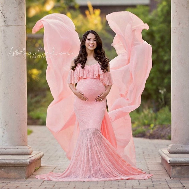 Long Maxi Gown Evening Pregnancy Dress