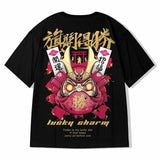 Chinese Style Lucky Printed Short Sleeve