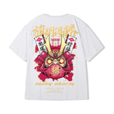 Chinese Style Lucky Printed Short Sleeve