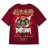 Chinese Style Lucky Printed Short Sleeve
