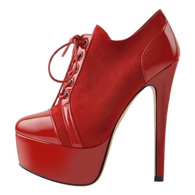 High Heels Lace Up Lady Boots