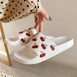 Women's Slippers Soft Slides Ladies Cherry home slippers