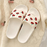 Women's Slippers Soft Slides Ladies Cherry home slippers