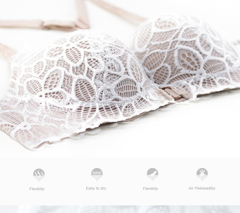 Front Closure Wire Free Lace bra