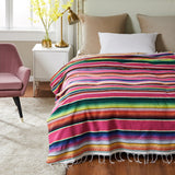 Boho Ethnic Style Throw Rug Mexican Style Blankets