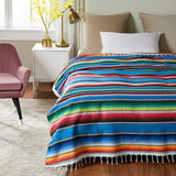 Boho Ethnic Style Throw Rug Mexican Style Blankets