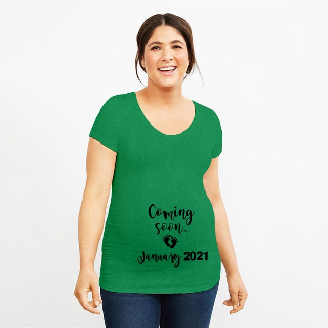 Summer Pregnancy T-Shirt Women Pregnant