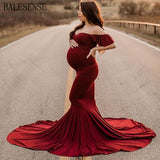 Shoulderless Mermaid  Pregnancy Dress for Baby Shower