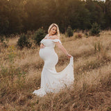 Shoulderless Mermaid  Pregnancy Dress for Baby Shower