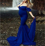 Shoulderless Mermaid  Pregnancy Dress for Baby Shower