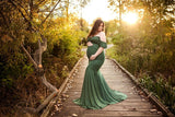 Shoulderless Mermaid  Pregnancy Dress for Baby Shower