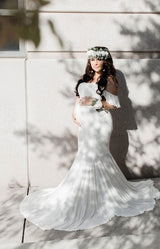 Shoulderless Mermaid  Pregnancy Dress for Baby Shower