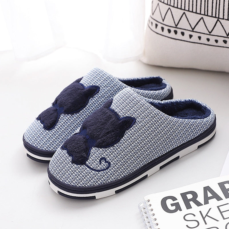 Plush Cartoon Cat Cute Home Slippers