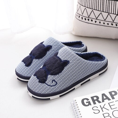 Plush Cartoon Cat Cute Home Slippers